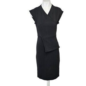 M.M Lafleur Womens Pencil Sheath Dress, Grey Black, Stretch, Office, Casual, 0